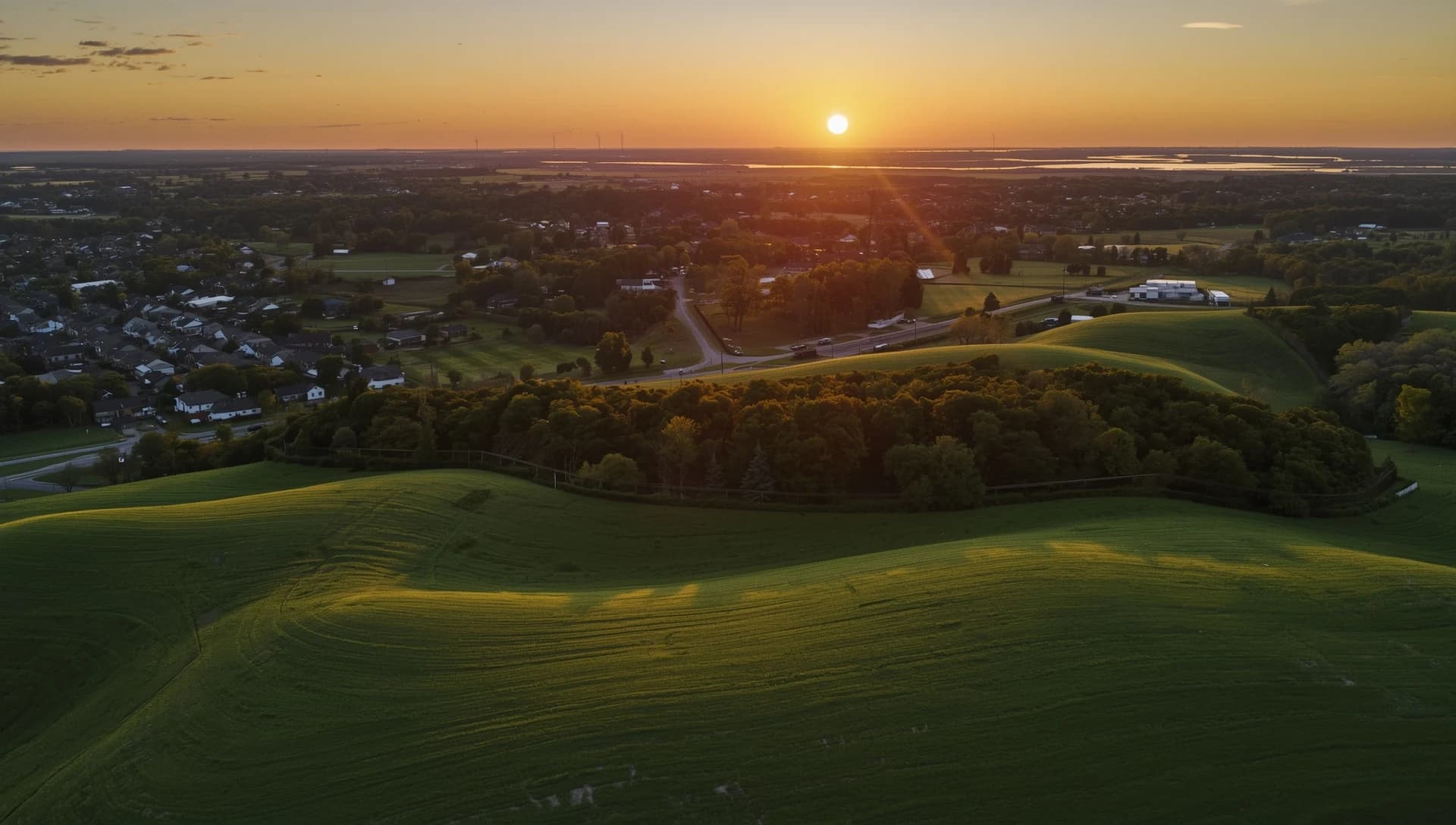 Beautiful Alabama countryside at sunset